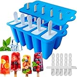 Eisformen Silikon, Eisformen Eis am Stiel Popsicle Formen Set 10...