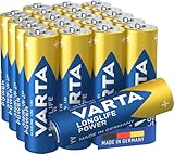 VARTA Batterien AA, 20 Stück, Longlife Power, Alkaline, 1,5V, ideal für...