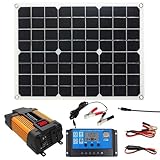 KitsDi Tragbares Solarsystem, tragbares Ladegerät für monokristalline...