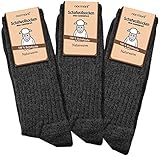 normani 3 Paar warme Schafwollsocken 100% Schafwolle für Damen und Herren...