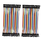 Heevhas 80PCS 40Pin Jumper Wire Kabel Breadboard Ribbon Cables 10cm...