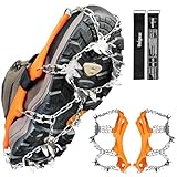 Unigear Steigeisen für Wanderschuhe, Grödel und Spikes für EIS,...