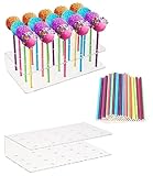 FAOKZE 2 Stücke Cake Pop Ständer mit 100 Farbe Cake Pop Stiele, 20...