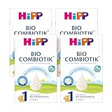 HiPP 1 Bio Combiotik (4 x 600g), Anfangsmilch von Geburt an, mit...