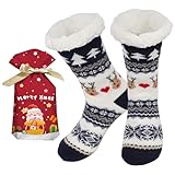 GOZINA Weihnachtssocken, Warme Weihnachtssocken Damen，Ghristmas Socks...