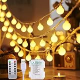 Lichterkette 3-in-1 Stromversorgung, 13M 100 Leds lichterkette außen...