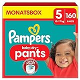 Pampers Windeln Pants Größe 5 (12-17kg) Baby-Dry, Junior mit Stop- und...