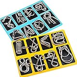 Metall Knobelspiele Set 16-teiliges Metalldraht-Puzzle-Spielzeug,...