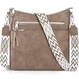 LUROON Umhängetasche Damen Mittelgroß, Leicht Leder Handtasche Damen...