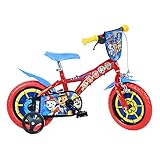 Dinobikes PW412 Paw Patrol Kinderfahrrad blau-rot 12 Zoll Jungenfahrrad