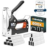 Hinrichs Handtacker Set - 3-in-1 Profi Tacker für Holz - Stofftacker...