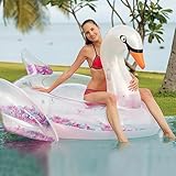 ONBEST aufblasbares XXXL Schwimmtier mit Federn – 183x162x117 cm –...