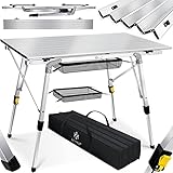 KESSER® Campingtisch faltbar Klapptisch mit Aluminiumrahmen Aufrollbare...