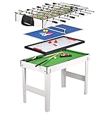 Leomark Multigame Holz Spieltisch - weiße Farbe - Tischfußball, Billard,...