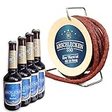 Arschlecken 350 Wursttrommel Bierset, 3,5m lange, scharfe Snackwurst (240g)...