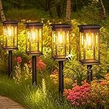 Hqynss Solarlampen für Außen Garten, 4 Pack Moderne Solarleuchten mit...