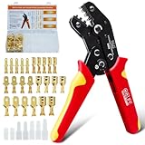 CCLIFE Crimpzange Flachsteckhülsen Crimper Crimpwerkzeuge Set mit...