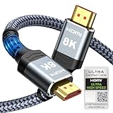 SNOWKIDS HDMI 2.1 Kabel 2meter Zertifiziertes, HDMI Kabel 10K 8K 48Gbps...