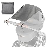 Universal Sonnensegel DELUXE mit UV Schutz 50+ für Kinderwagen Babywanne -...