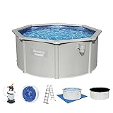 Bestway Hydrium Stahlwandpool Komplett-Set mit Sandfilteranlage Ø 300 x...