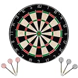 CANNON - Professionelle Sisal-Dartscheibe, 6 Dartpfeile aus Kunststoff und...