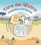 Tiere der Wildnis (mit 3 Holzfiguren): Entdecken und Spielen mit drei...