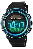 findtime Herren Solaruhr Digital Quarzwerk Silikon Armband 5ATM Wasserdicht...