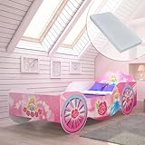 Kids Collective Kutsche Kinderbett Mädchenbett 80x160 | 70x140 mit...