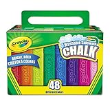 Crayola Farbenfrohe Straßenkreide Box mit 48 Stück Kreide für Strassen...