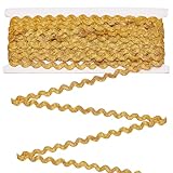 MAYJOYDIY 13.7m Goldenes Gewelltes Biegeband 8mm Breit RIC Rac Gurtband...