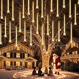 PEMOTech Weihnachtsbeleuchtung Außen,16 Röhren 15m 576 LEDs 40 CM...