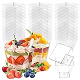 talifoca 50 stück Dessertgläser, 2oz/60ML Plastik Desserttasse,...
