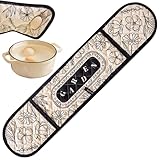 Ofenhandschuhe und Topflappen – Doppelte Ofenhandschuhe Gesteppte...