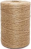 Abio Jute-Schnur 50m 2-3mm Jutegarn 50m Schnur reissfest 100% Natur Jute...