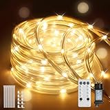 JVURICE lichtschlauch 10M 200 LED Lichterkette Außen Lichtschnur Outdoor...