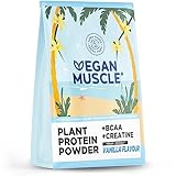 Alpha Foods Protein + Creatin - Veganes Proteinpulver mit 18g Eiweiß, BCAA...