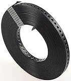 Lochband Montageband Kunststoffummantelt schwarz 14mm Rolle Box 10m