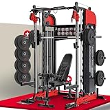Sportstech SXM200 Smith Machine für Zuhause, Power Rack mit Kabelzug,...