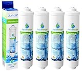 4x AquaHouse AH-UIF Kompatibel Kühlschrank Wasserfilter passt für Samsung...