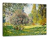 Claude Monet - Landschaft am Park Monceau als Leinwandbild / Größe:...