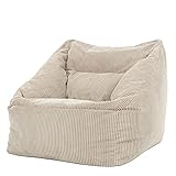 Icon Riesen Sitzsack Sessel, Morgan, Beige, Cord XXL Sitzsack Erwachsene...