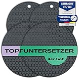 NetroxHome® 4er Set Topfuntersetzer aus Silikon - Extrem Hitzebeständig...