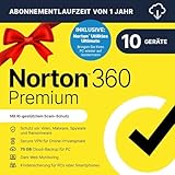 Norton 360 Premium + Utilities Ultimate 2025 | 10 Geräte | 1 Jahr...