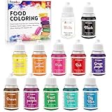 Lebensmittelfarbe 12 Farben x 10ml - Flüssige Lebensmittel Farben zum...