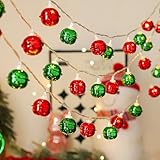 Lichterkette Weihnachten Batterie, 1,5M 10 LED Glöckchen Lichterkette...