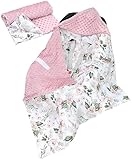 TupTam 2er Set Baby Decken Einschlagdecke 85x85 cm für Autositz Babyschale...