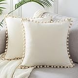 Topfinel Boho Kissenbezug 40x40 cm 2er Set Samt Kissenhülle Kissenbezug...