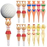 BESTonZON 12 Stück Golf Tees Kunststoff Bunt Langlebige Golfspikes mit...