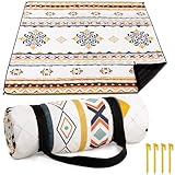 HAUSPROFI Picknickdecke Boho, Wasserdicht Waschbar XXL Stranddecke,...