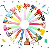 20 Stück Tröten Kindergeburtstag Tröte Bunte Pfeife Partytröten...